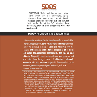 Soos Soos Pets Natural Anti-Itch Shampoo