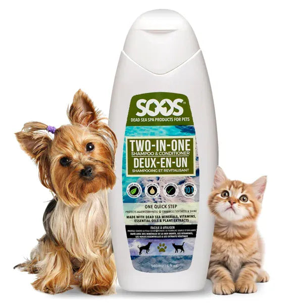 Soos Soos Pets Natural Dead Sea Two-In-One Pet Shampoo & Conditioner For Dogs & Cats