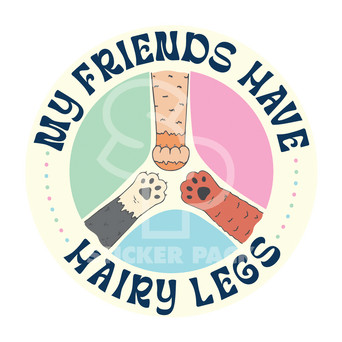Sticker Pack Sticker Pack Cat Sayings - Hairy Friends; Small Sticker