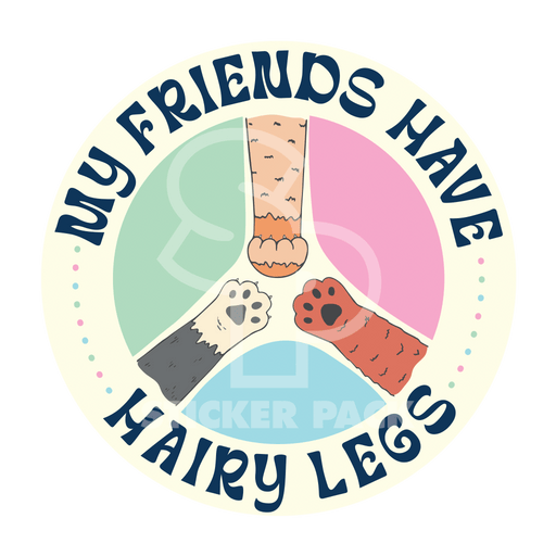 Sticker Pack Cat Sayings - Hairy Friends; Small Sticker