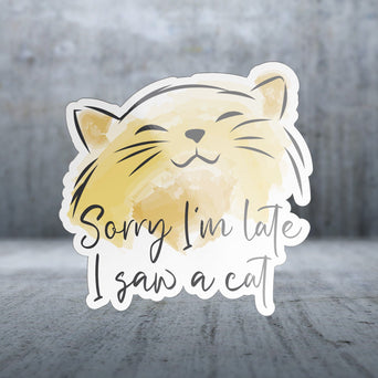 Sticker Pack Sticker Pack Cat Sayings - Late Saw Cat; Small Sticker