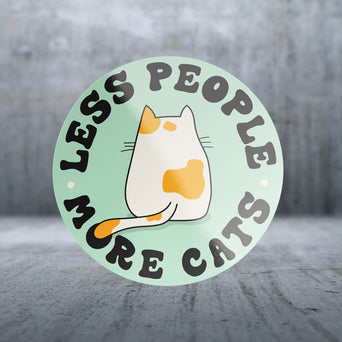 Sticker Pack Sticker Pack Cat Sayings - Less People More Cats