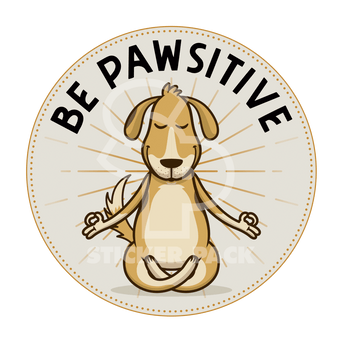 Sticker Pack Sticker Pack Dog Sayings - Be Positive; Large Sticker