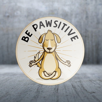 Sticker Pack Sticker Pack Dog Sayings - Be Positive; Large Sticker