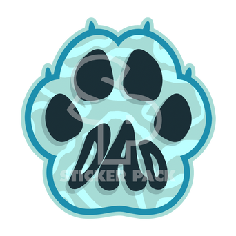 Sticker Pack Sticker Pack Dog Sayings - Blue Paw Dad; Small Sticker