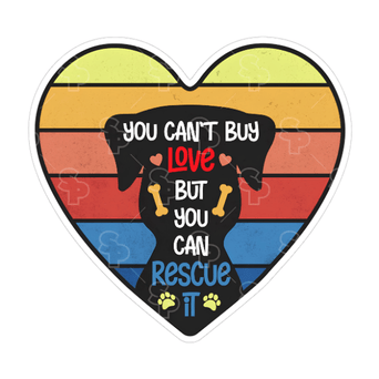 Sticker Pack Sticker Pack Dog Sayings - Can't Buy Love Rescue; Small Sticker