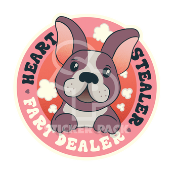 Sticker Pack Sticker Pack Dog Sayings - Fart Dealer; Small Sticker