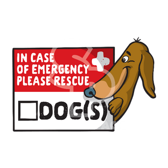 Sticker Pack Sticker Pack Emergency Dog Rescue; Large Sticker
