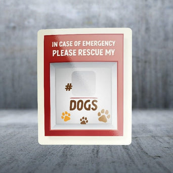 Sticker Pack Sticker Pack Emergency Dog Rescue Sign; Large Sticker