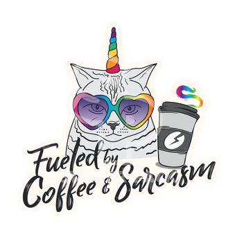 Sticker Pack Sticker Pack Fueled by Coffee and Sarcasm; Small Sticker
