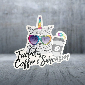 Sticker Pack Sticker Pack Fueled by Coffee and Sarcasm; Small Sticker
