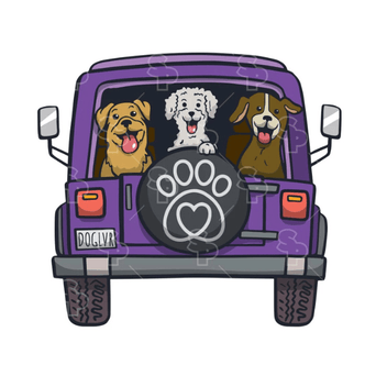Sticker Pack Sticker Pack Funny Sayings - Dog Jeep; Large Sticker