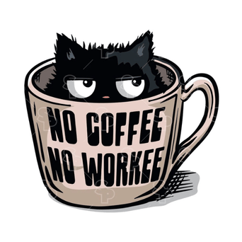 Sticker Pack Sticker Pack Funny Sayings - No Coffee No Workee; Small Sticker