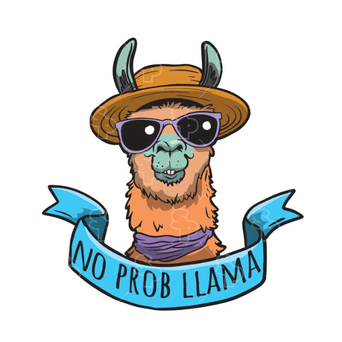 Sticker Pack Sticker Pack Funny Sayings - No Prob Llama; Small Sticker