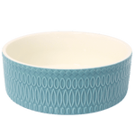 Stoneware Stoneware Blue & White Embossed Dish