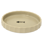 Stoneware Stoneware Grey Shallow Cat Dish