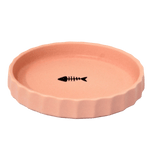 Stoneware Stoneware Pink Shallow Cat Dish
