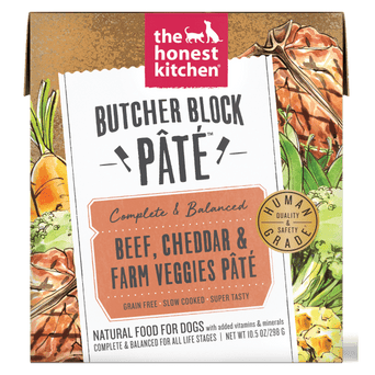 The Honest Kitchen The Honest Kitchen Butcher Block Pate; Beef, Cheddar & Farm Veggies Wet Dog Food