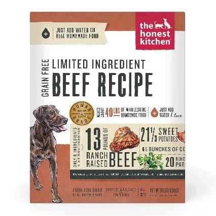 The Honest Kitchen Limited Ingredient Grain Free Beef Recipe Dehydrated Dog Food, 10lb (SPECIAL ORDER ITEM)