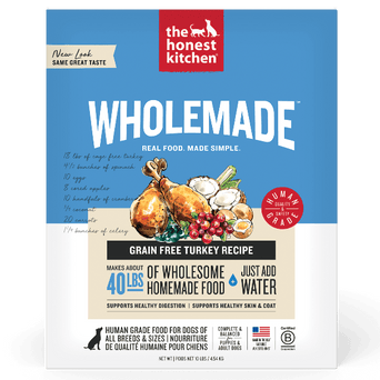 The Honest Kitchen The Honest Kitchen WholeMade | Grain Free Turkey Recipe Dehydrated Dog Food, 10lb