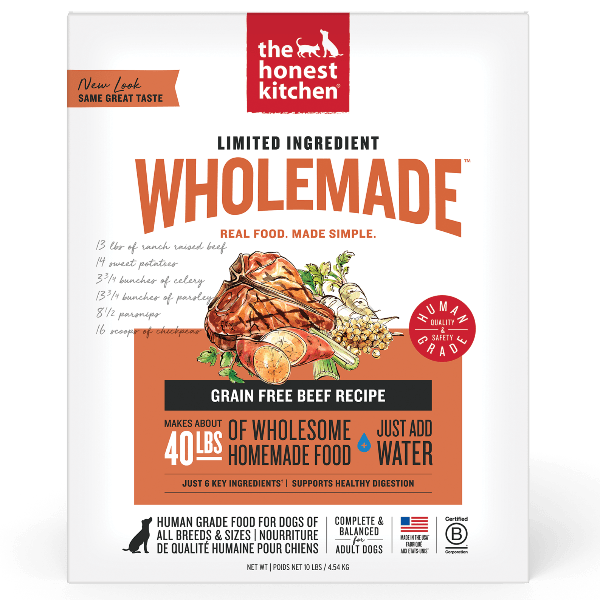 The Honest Kitchen The Honest Kitchen WholeMade | Limited Ingredient Beef Recipe Dehydrated Dog Food, 10lb (SPECIAL ORDER ITEM)