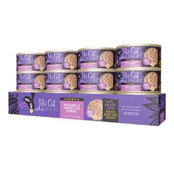 Tiki Cat Tiki Cat After Dark Shreds Rabbit & Chicken Liver Recipe Canned Cat Food, 3oz