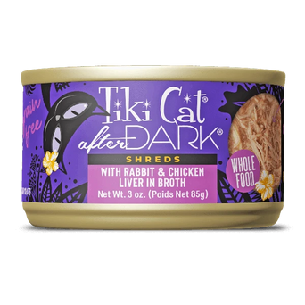 Tiki Cat Tiki Cat After Dark Shreds Rabbit & Chicken Liver Recipe Canned Cat Food, 3oz