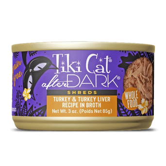 Tiki Cat Tiki Cat After Dark Shreds Turkey & Turkey Liver Recipe Canned Cat Food, 3oz