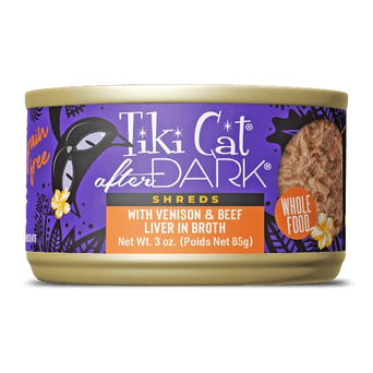 Tiki Cat Tiki Cat After Dark Shreds Venison & Beef Liver Recipe Canned Cat Food, 3oz