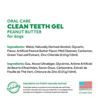Tropiclean Tropiclean Fresh Breath Clean Teeth Oral Care Gel for Dogs; Peanut Butter