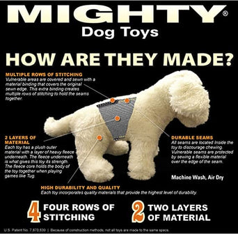 VIP Products Mighty Safari Jr. Orange Elephant Dog Toy