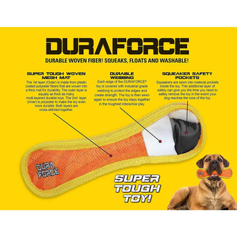 VIP Products Tuffy DuraForce Jr. Boomerang Pink Plush Dog Toy