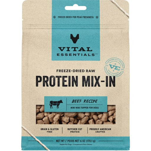 Vital Essentials Freeze-Dried Raw Protein Mix-In Beef Recipe Dog Food Topper