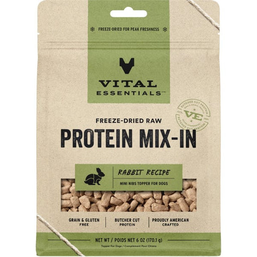 Vital Essentials Freeze-Dried Raw Protein Mix-In Rabbit Recipe Dog Food Topper