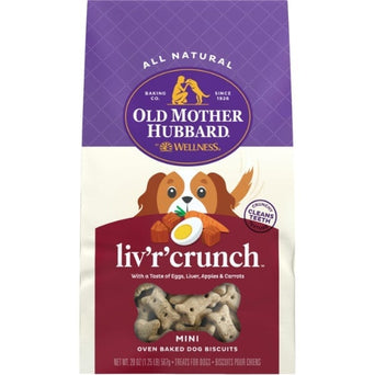 Wellness Old Mother Hubbard Liv'R'Crunch Oven-Baked Dog Biscuits; Mini