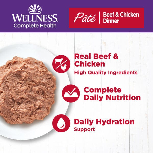 Wellness Wellness Complete Health Pate Beef & Chicken Dinner Canned Cat Food, 5.5oz