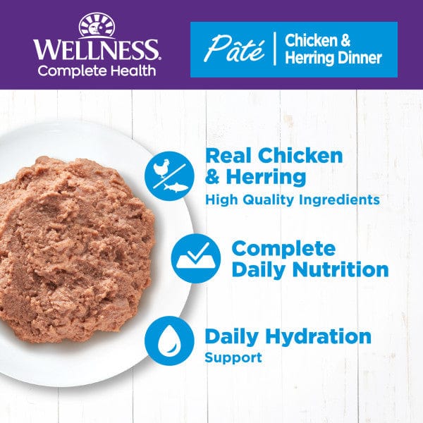 Wellness Wellness Complete Health Pate Chicken & Herring Dinner Canned Cat Food