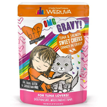 Weruva B.F.F. Sweet Cheeks Tuna & Salmon Dinner in Gravy Pouch Cat Food