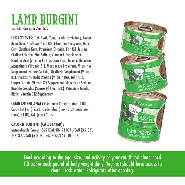 Weruva Cats in the Kitchen Lamb Burger-ini Canned Food