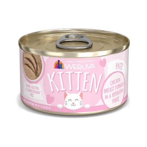 Weruva Kitten Chicken Breast Formula in Hydrating Puree Canned Cat Food, 3oz