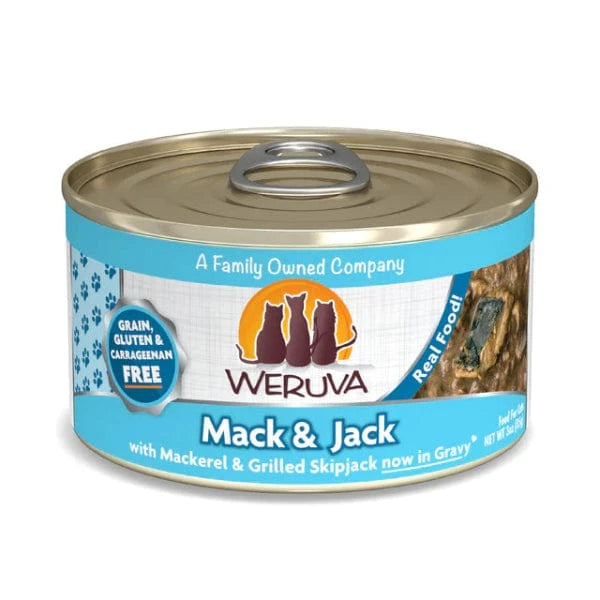 Weruva Weruva Mack & Jack with Mackerel & Grilled Skipjack in Gravy Canned Cat Food, 3oz