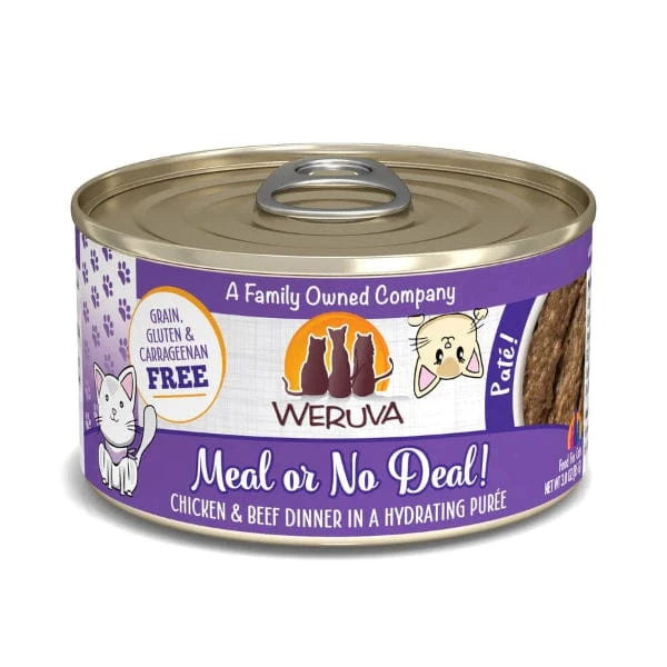 Weruva Weruva Meal or No Deal Chicken & Beef Dinner in Hydrating Puree Canned Cat Food, 3oz