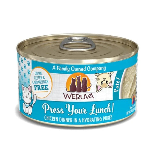 Weruva Press Your Lunch Chicken Dinner in Hydrating Purée Canned Cat Food, 3oz