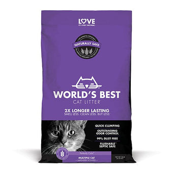 World's Best Cat Litter WORLD'S BEST Multi-Cat Lavender Scented Clumping Cat Litter