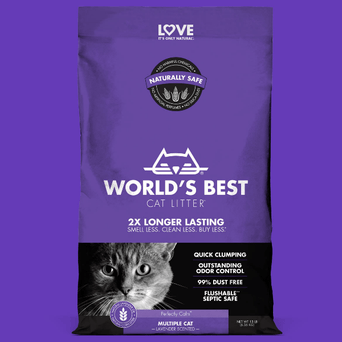 World's Best Cat Litter WORLD'S BEST Multi-Cat Lavender Scented Clumping Cat Litter