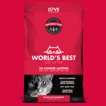 World's Best Cat Litter WORLD'S BEST Multi-Cat Unscented Clumping Cat Litter