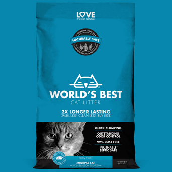 World's Best Cat Litter WORLD'S BEST Multiple Cat Lotus Blossom Scented Clumping Cat Litter