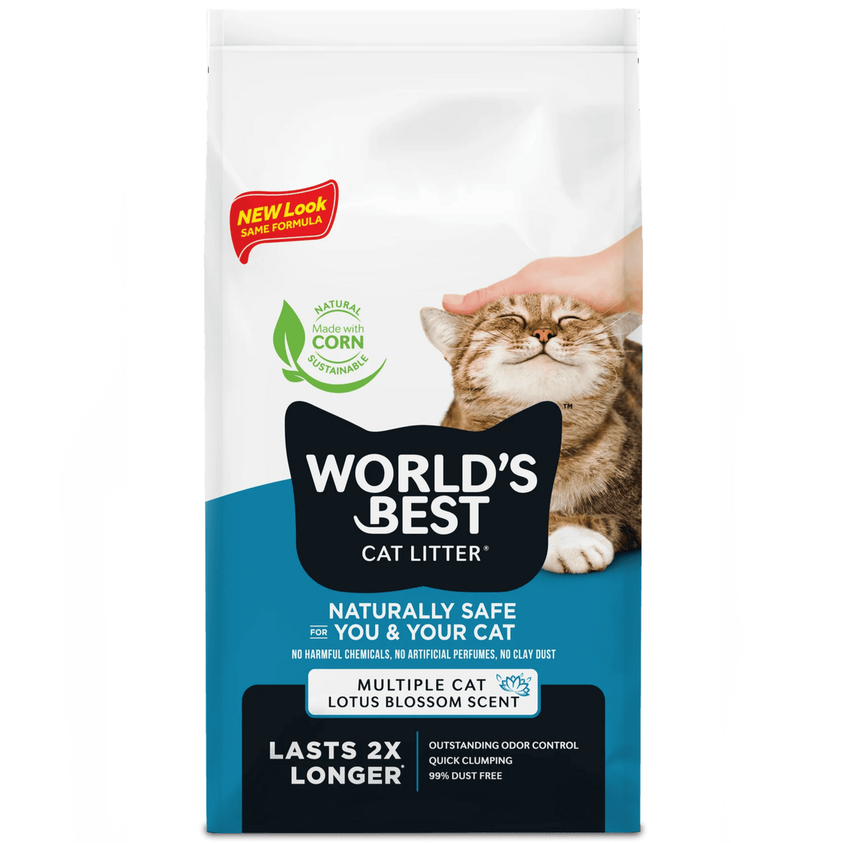 World's Best Cat Litter WORLD'S BEST Multiple Cat Lotus Blossom Scented Clumping Cat Litter