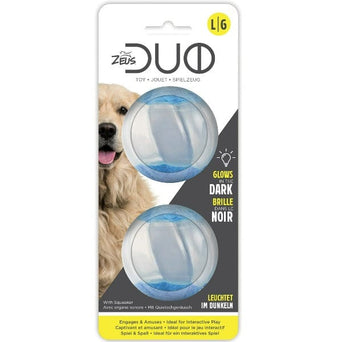 Zeus Zeus Duo Ball Toy; Glow and Squeaker