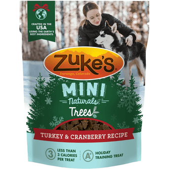 Zuke's Zuke's Mini Naturals Trees Turkey & Cranberry Recipe Dog Treats
